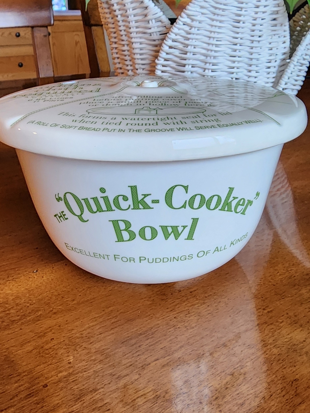 Vintage Ironstone The "Quick-Cooker Bowl" Ceramic English Pudding Bowl